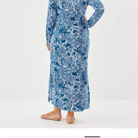 Lilly Pulitzer pink and white maxi dress worn once - Picture 9 of 11